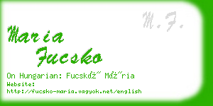 maria fucsko business card